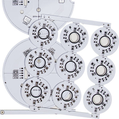 Het witte Aluminium Enige Opgeruimde PCBs SMT van het Soldeerselmasker voor LEIDENE Verlichting